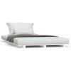 vidaXL Cadre de lit sans matelas blanc 90x200 cm bois de pin massif