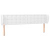 vidaXL T&ecirc;te de lit avec oreilles Blanc 183x23x78/88 cm Similicuir