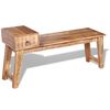 vidaXL Banc avec tiroir Bois de manguier massif 120x36x60 cm
