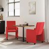 vidaXL Chaises de Salle &agrave; Manger avec Roues avec des roues 2 pcs Rouge