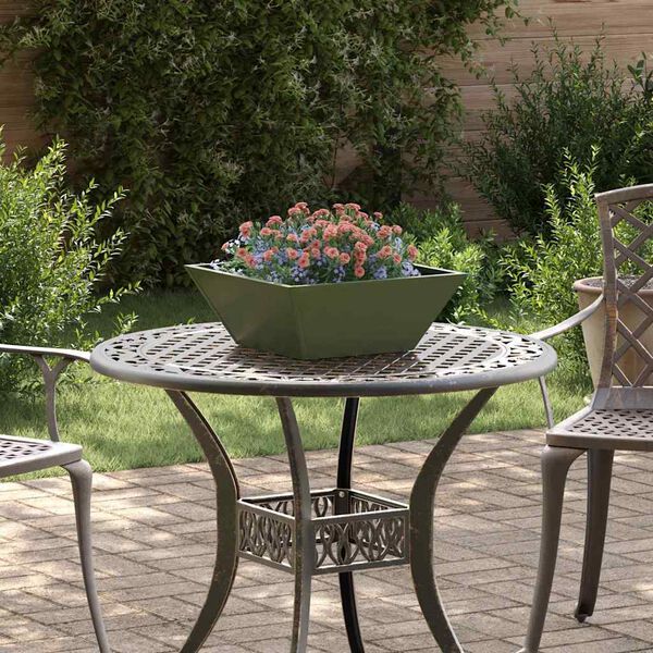 vidaXL Cache-pot de jardin 5 pcs Vert olive 40 x 40 x 15 cm