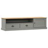 vidaXL Meuble TV VIGO gris 156x40x40 cm bois massif de pin