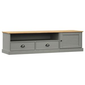 vidaXL Meuble TV VIGO gris 156x40x40 cm bois massif de pin