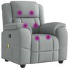 vidaXL Fauteuil de massage inclinable Gris clair Tissu