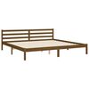 vidaXL Cadre de lit sans matelas marron miel 200x200 cm bois massif