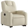 vidaXL Fauteuil inclinable Cr&egrave;me Similicuir