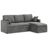 vidaXL Canap&eacute; Gris fonc&eacute; 198 x 134 x 80 cm Velours