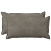 vidaXL Coussin avec oreiller HOUTEN 2 pc Gris clair Fl&oslash;jl