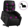 vidaXL Fauteuil inclinable de massage &eacute;lectrique noir similicuir