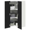vidaXL Armoire suspendue Ch&ecirc;ne noir et Blanc 57 x 57 x 100 cm