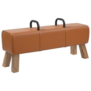 vidaXL banc Marron 110 x 30 x 45 cm Cuir v&eacute;ritable