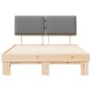 vidaXL Cadre de lit avec t&ecirc;te de lit rembourr&eacute;e Gris clair