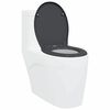 vidaXL Si&egrave;ge de toilette Anthracite 47 x 37 x 4 cm Duroplast