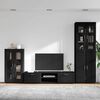 vidaXL Ensemble meuble TV avec tiroir FLORIN Noir Bois d'ing&eacute;nierie