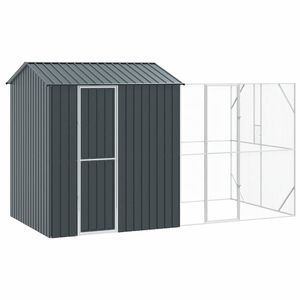 vidaXL Cage pour oiseaux Anthracite 418 x 210 x 247 cm Acier galvanis&eacute;