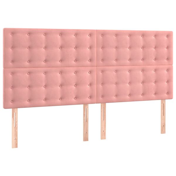 vidaXL T&ecirc;te de lit Rose 160x5x118/128 cm Velours