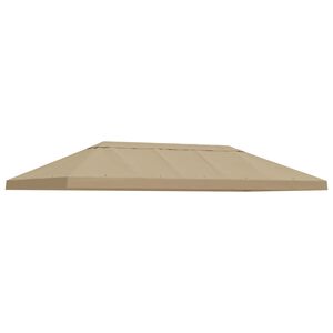vidaXL Housse de canop&eacute;e de gazebo 6 x 3 m Beige Polyester 190