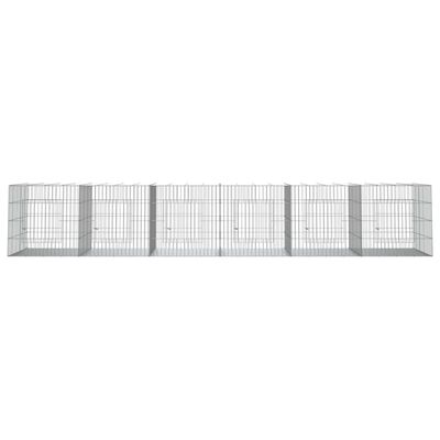 vidaXL Cage à lapin 6 panneaux 327x79x54 cm Fer galvanisé