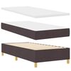 vidaXL Lit &agrave; ressorts avec matelas Marron fonc&eacute; 90 x 190 cm tissu