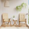 vidaXL Chaises de jardin inclinables lot de 2 et coussins teck massif