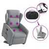 vidaXL Fauteuil de massage inclinable Gris clair Tissu