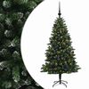 vidaXL Arbre de No&euml;l Artificiel avec Boule 150 cm 150 LED Blanc chaud