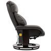 vidaXL Fauteuil de massage TV inclinable gris similicuir