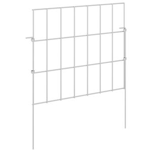 vidaXL Cl&ocirc;ture de jardin avec piquets 12 pc 35 x 30 cm Acier galvanis&eacute;