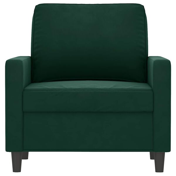 vidaXL Fauteuil Vert fonc&eacute; 60 cm Velours