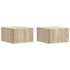 vidaXL Table d'appoint murale 2 pc Ch&ecirc;ne Sonoma 34,5 x 33 x 20 cm