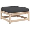 vidaXL Salon de jardin 4 pcs avec coussins bois de pin massif