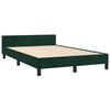 vidaXL Cadre de lit sans matelas vert fonc&eacute; 120x190 cm velours