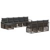 vidaXL Ensemble de canap&eacute; de jardin 10 pcs Gris polyrotin