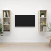 vidaXL Meubles TV muraux 2 pcs Ch&ecirc;ne sonoma Bois d'ing&eacute;nierie