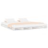 vidaXL Lit de palette sans matelas blanc 140x190 cm bois massif