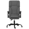 vidaXL Fauteuil de massage inclinable de bureau Gris foncé Tissu
