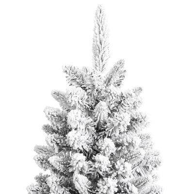 vidaXL Sapin de Noël artificiel avec neige floquée 180 cm PVC et PE