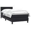 vidaXL Sommier &agrave; lattes de lit avec matelas noir 90x220 cm velours