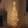 vidaXL Sapin de No&euml;l avec 240 LED Blanc chaud 181 cm PET