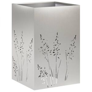 vidaXL Cache-pot de jardin Argent&eacute; 50 x 50 x 75 cm Acier inoxydable