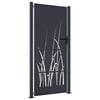 vidaXL Portail de jardin Anthracite 100x200 cm Acier Design Herbe