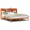vidaXL Lit biblioth&egrave;que sans matelas cire marron 200x200 cm pin massif
