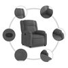 vidaXL Fauteuil inclinable Gris fonc&eacute; Tissu