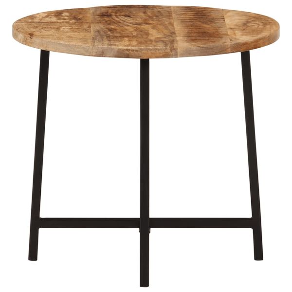 vidaXL Table basse 45x45x40 cm bois de manguier solide et fer