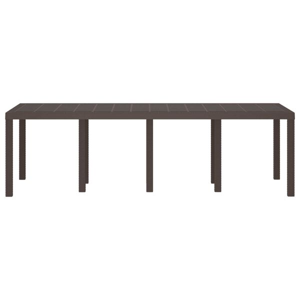 vidaXL Table de Jardin Marron 250 x 100 x 73 cm polyrotin
