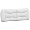 vidaXL Coussin de t&ecirc;te de lit Hvar blanc 137 cm similicuir