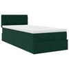 vidaXL Cadre de lit ottoman avec matelas vert fonc&eacute; 90x200 cm velours