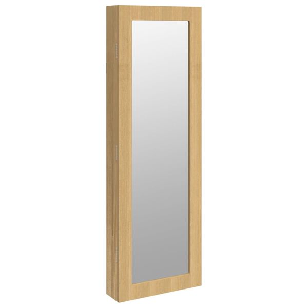vidaXL Armoire &agrave; bijoux avec miroir murale 30x8,5x90 cm