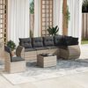 vidaXL Salon de jardin avec coussins 7 pcs gris clair r&eacute;sine tress&eacute;e