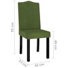 vidaXL Chaises &agrave; manger lot de 4 vert fonc&eacute; velours
